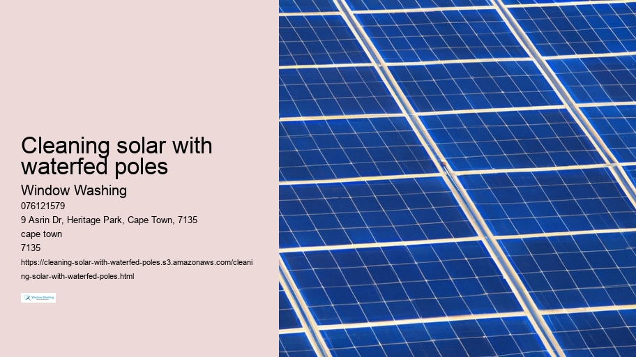 cleaning solar with waterfed poles 