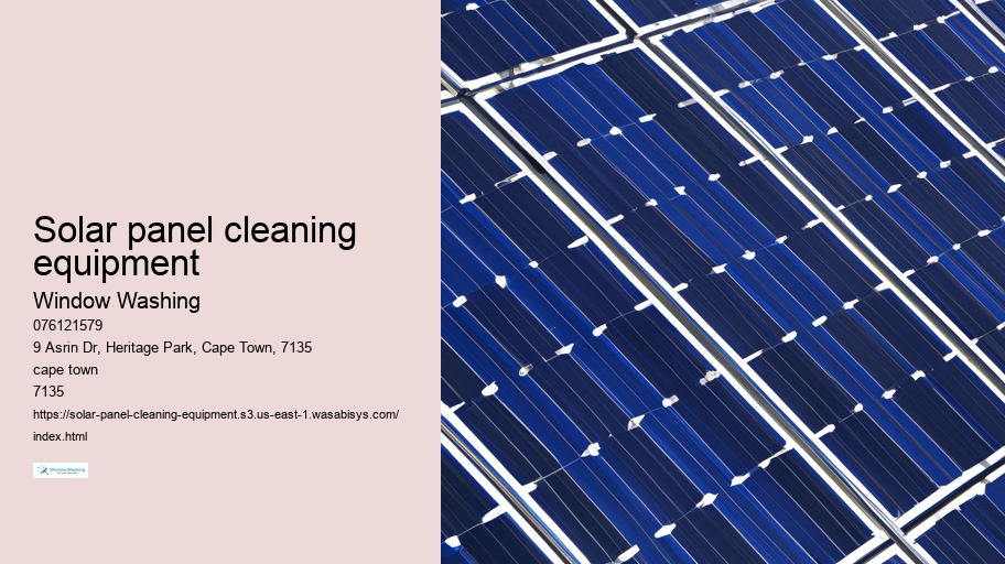 solar panel cleaning equipment