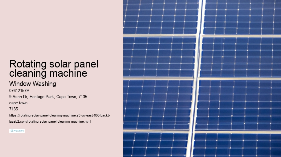 rotating solar panel cleaning machine